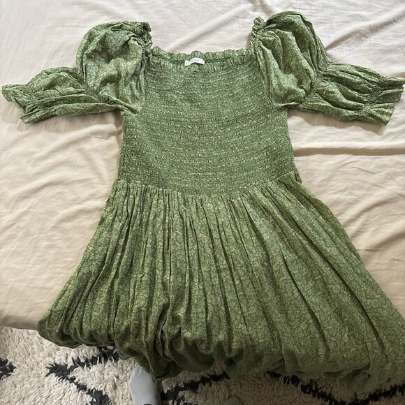 Dôen Colette Dress in Green Garden Bloom Size L - Picture 6 of 16